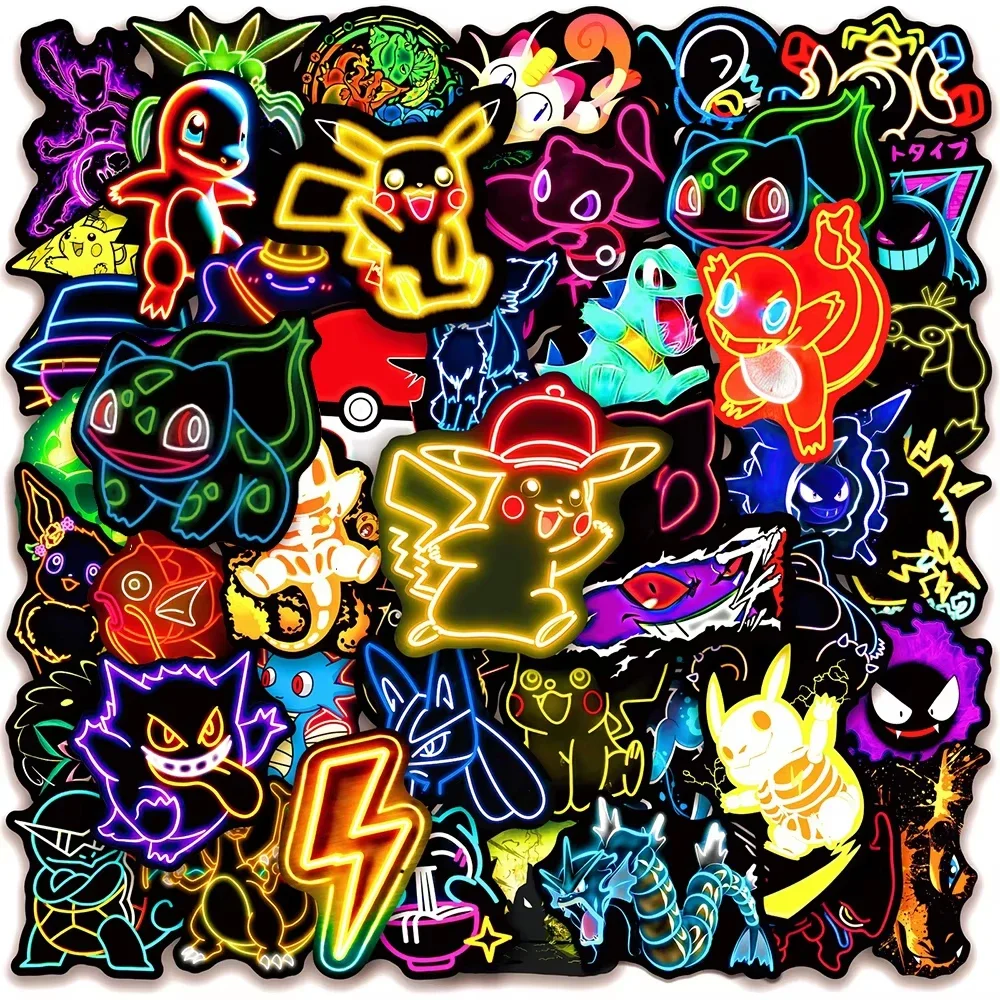 100pcs Neon  Pokémon  Stickers - Laptops 评论和价格